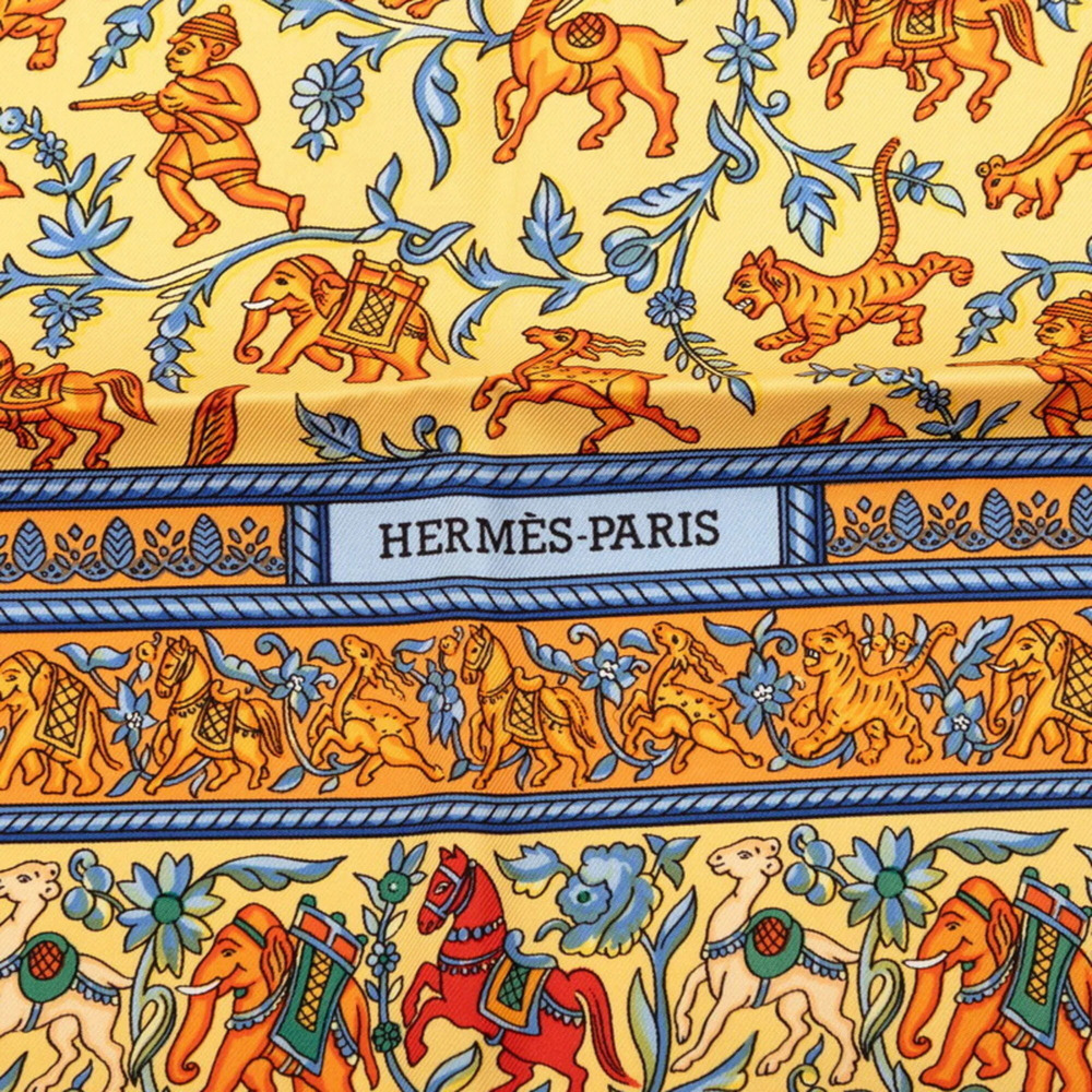 HERMES Authentic Orange Silk Scarf - Picture 4 of 8